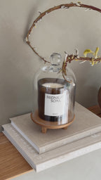 Rundes kleines Holztablett mit Füßen Eiche geölt „Liva“