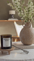 Amphore Vase in Beige aus Metall „Mira“
