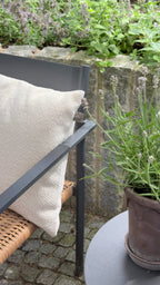 Outdoorkissen mit Füllung 40 x 60 cm in Naturweiß