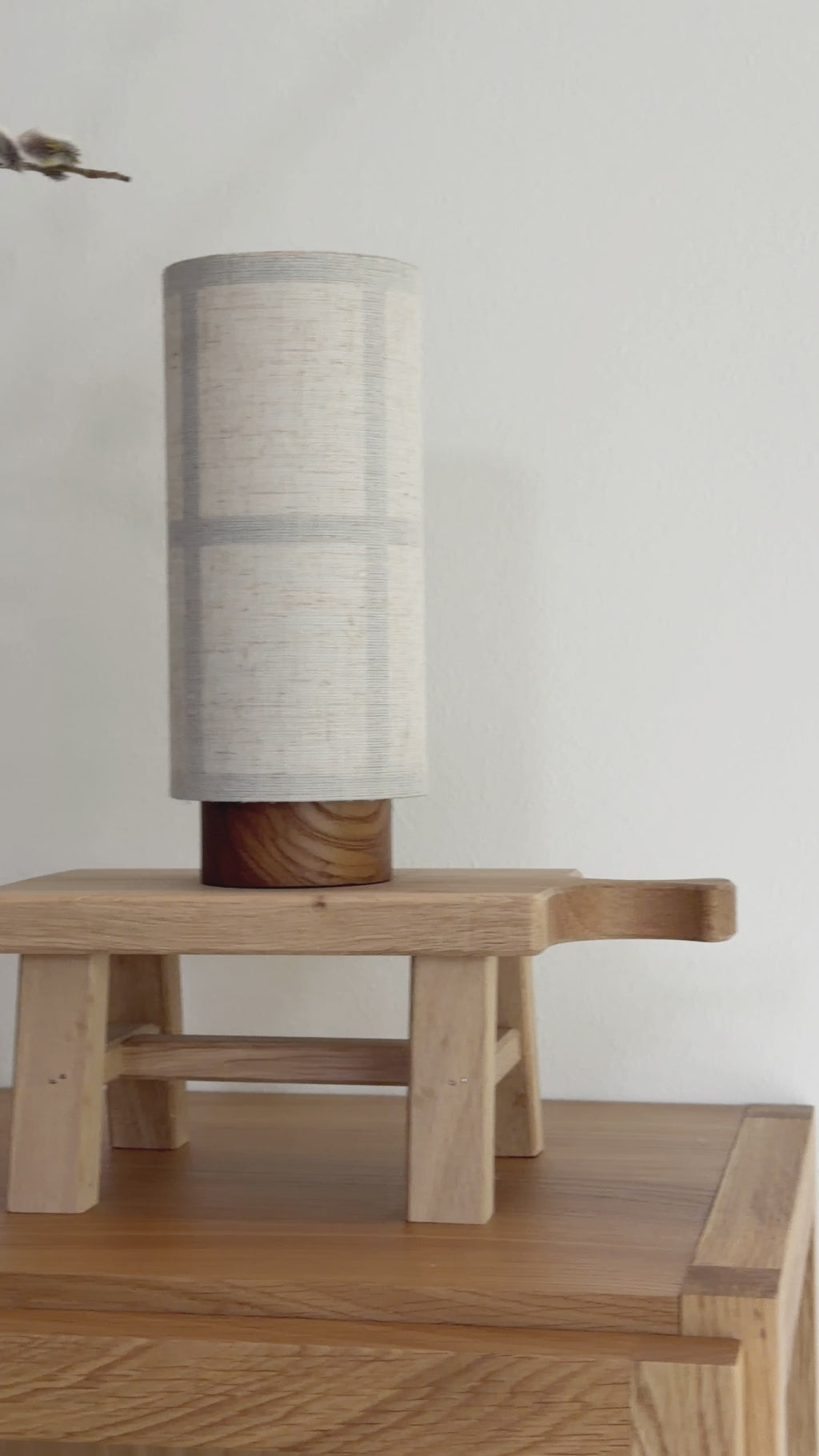 Großer Eiche Hocker naturbelassen „Tova“