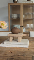 Kleiner Holzhocker Eiche Natur „Tova“