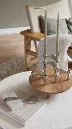 Großes Holztablett mit Füßen Eiche geölt „Liva“