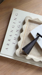 Tablett viereckig mit Steinoptik