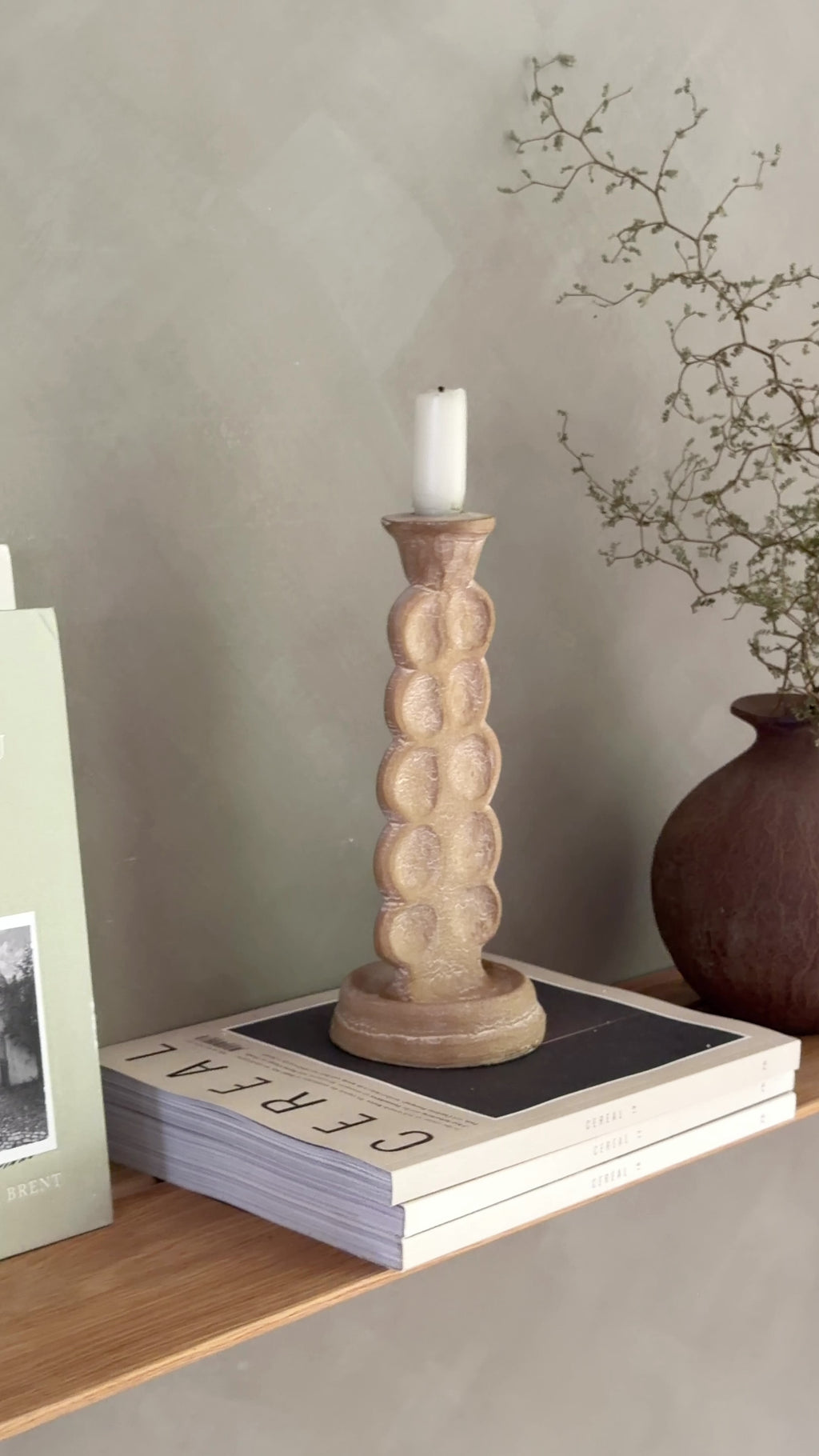Kerzenständer Beige aus Metall