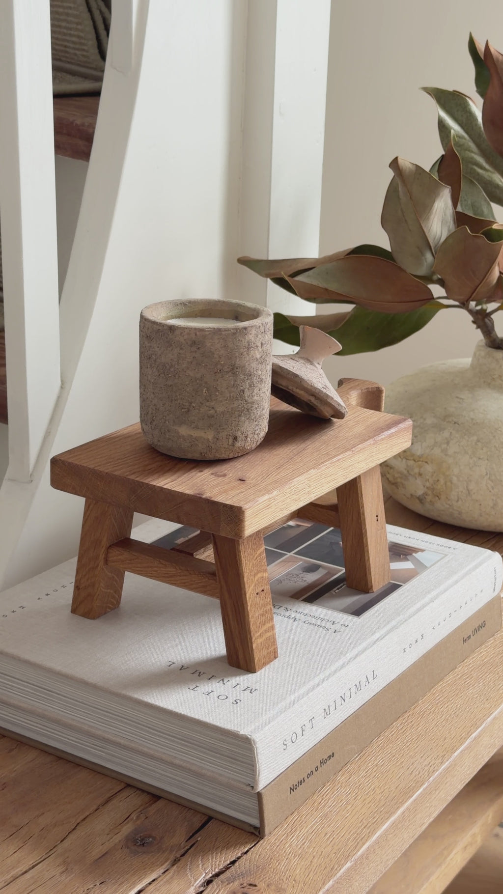 Großer Eiche Hocker geölt „Tova“