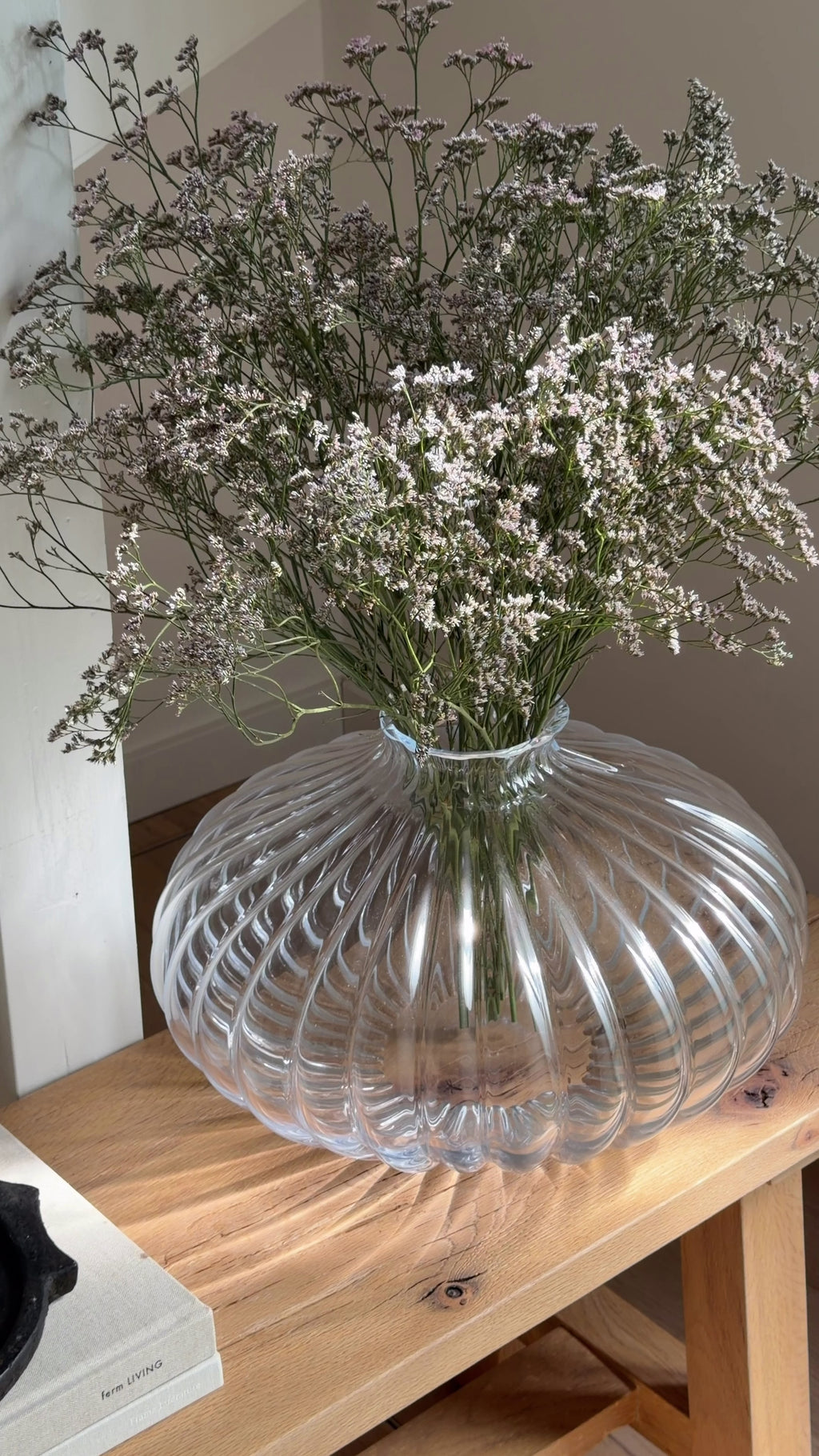 Bauchige Glasvase groß ⌀ 40 cm